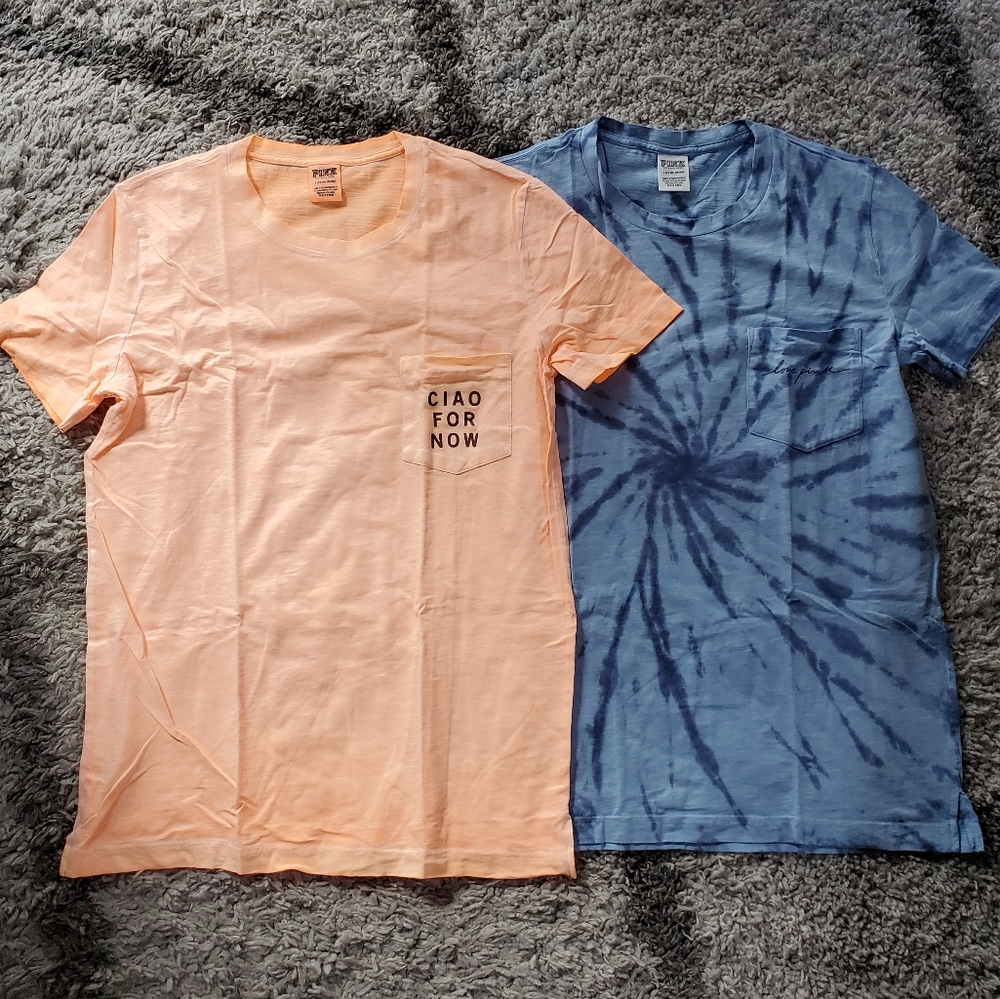 NWT Bundle of PINK by VS Short Sleeve Campus Tees